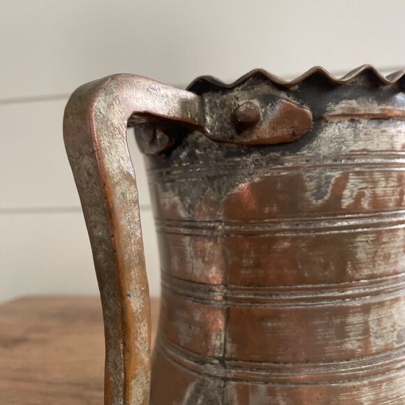 18th Century French Bronze Tankard 1760s Copper & Nickel Louis XV Style - Picture 8 of 13